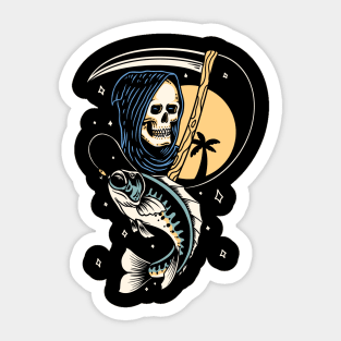 Grim Reaper Fishing Sticker